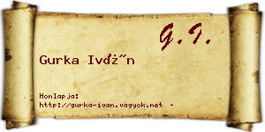Gurka Iván névjegykártya